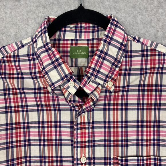 Sid Mashburn Shirt Mens S Multicolor Plaid Long Sleeve Button Down - Picture 3 of 9